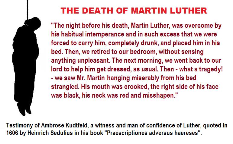 re: Claims that Martin Luther hanged himself...